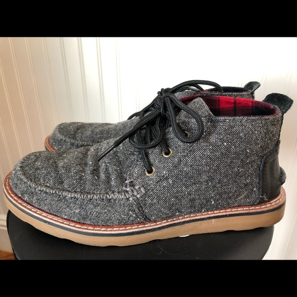 TOMS Chukka Boots Tweed Size 10, Like New